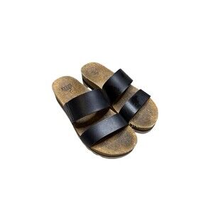 Reef Women's Cushion Vista Hi Sandal Black Platform Size 7